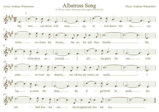Albatross Songsheet