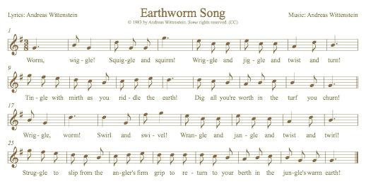 Earthworm Songsheet