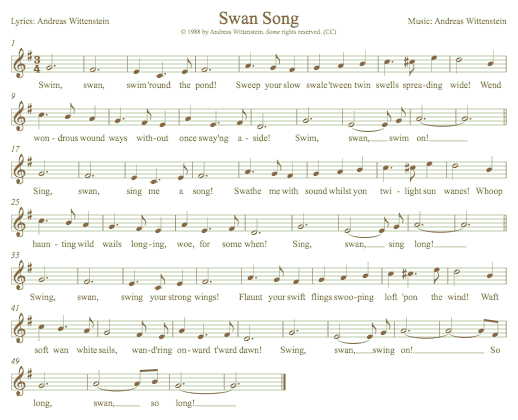 Swan Songsheet